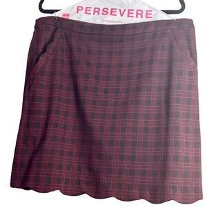 Skies Are Blue Plaid Mini Skirt - Black and Red